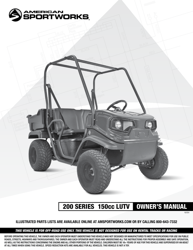 200 SERIES 150cc LUTV OWNER`S MANUAL Manualzz