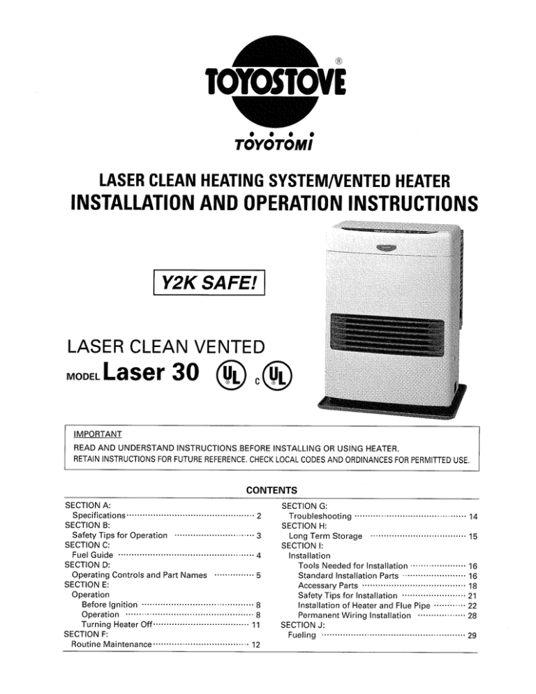 Laser 30 Type A Manualzz