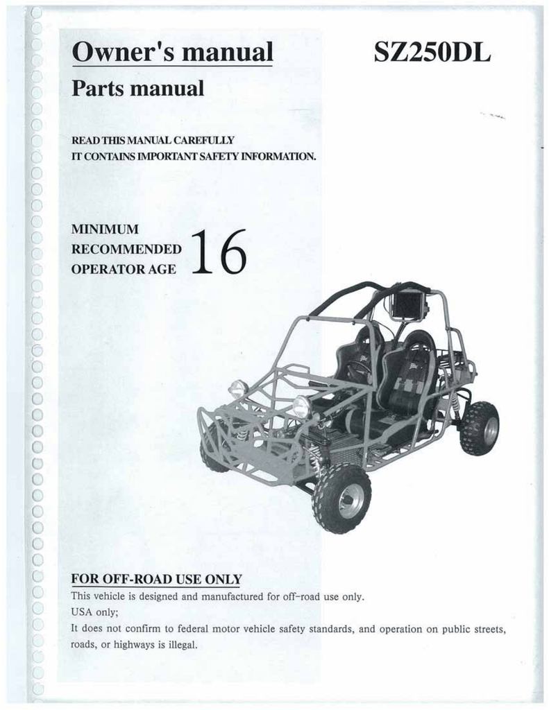 250cc Dirt Devil Owners Parts Manual 2004 Joyner Usa Manualzz