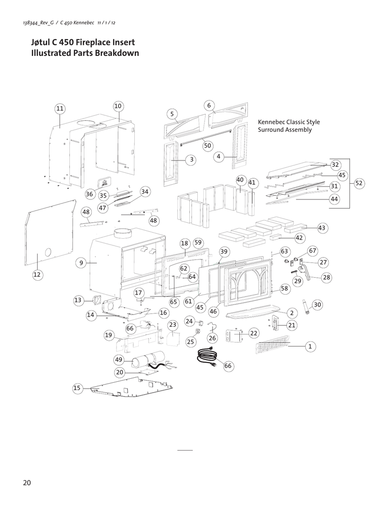 Fireplace Insert Parts Diagram Fireplace World