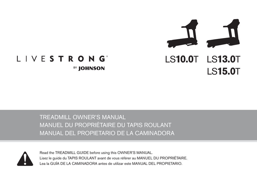 Livestrong treadmill 2024 manual