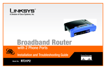 Linksys RT31P2 - Broadband Router Installation And Troubleshooting Manual | Manualzz