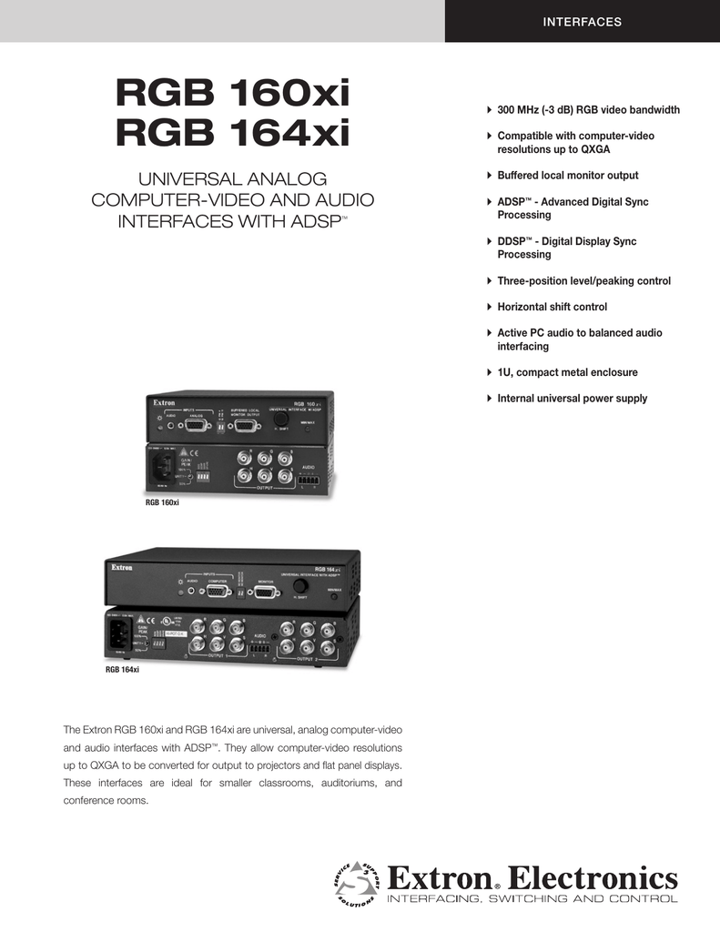 New Extron RGB 164xi 2 Output Computer Video interface