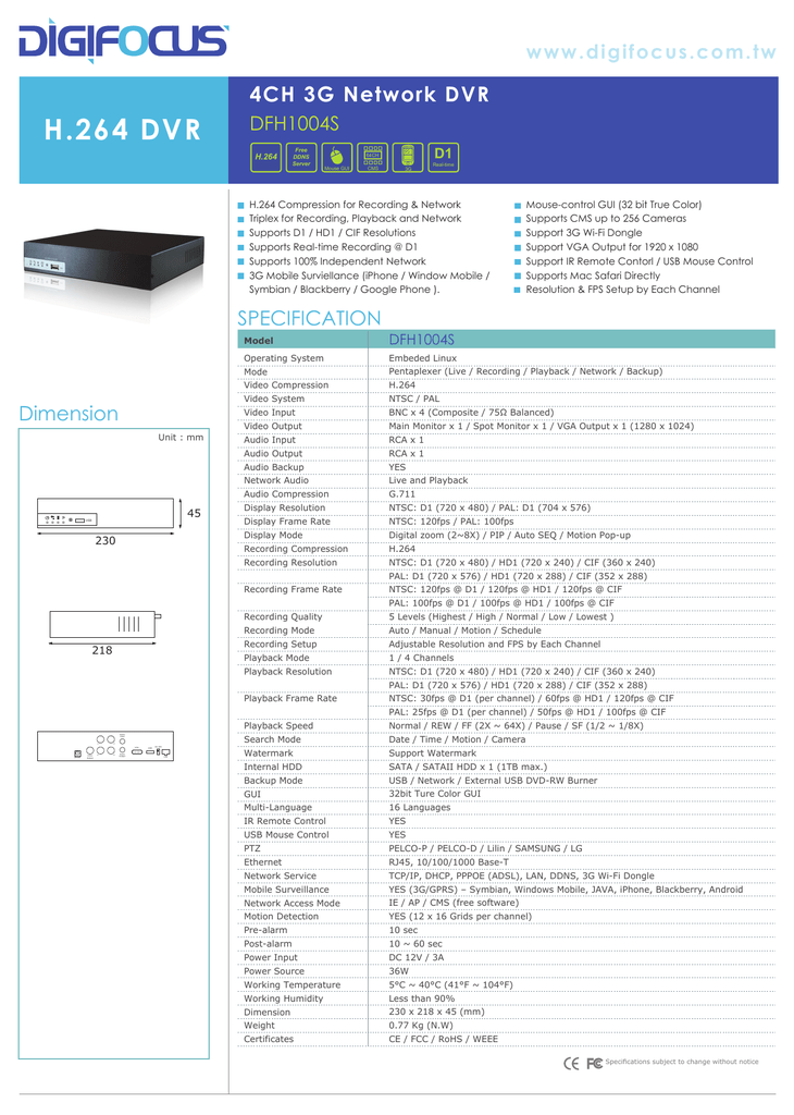 cms dvr h 264