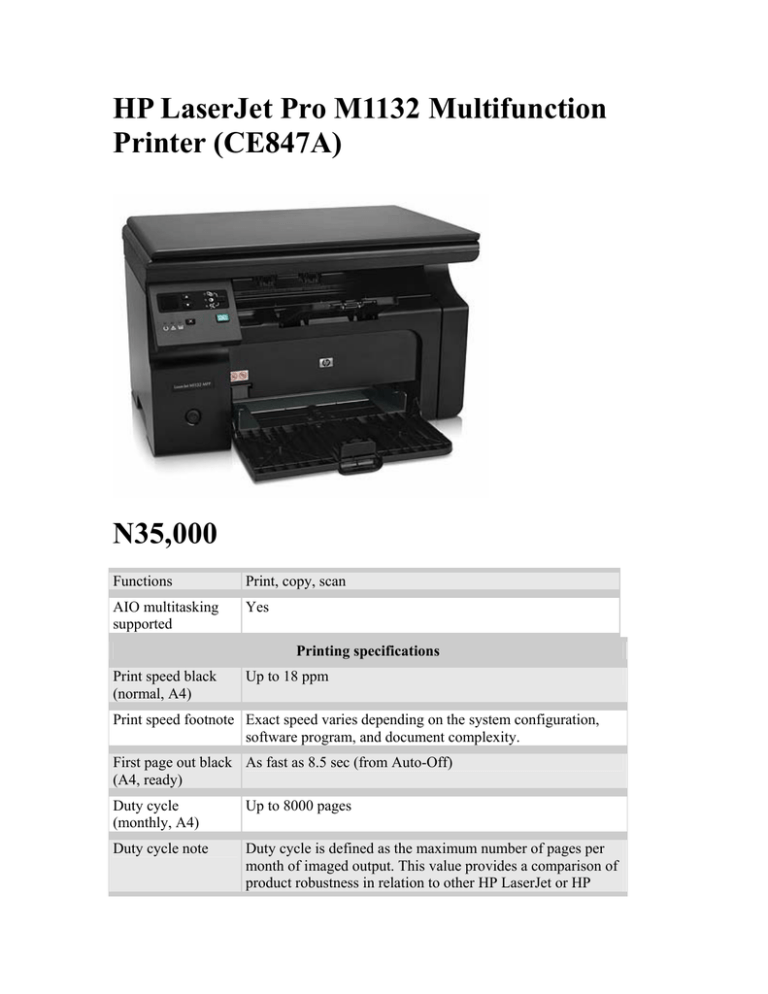 hp professional m1132 mfp driver