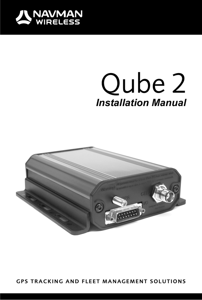 Navmanu Qube 2 Installation manual Manualzz