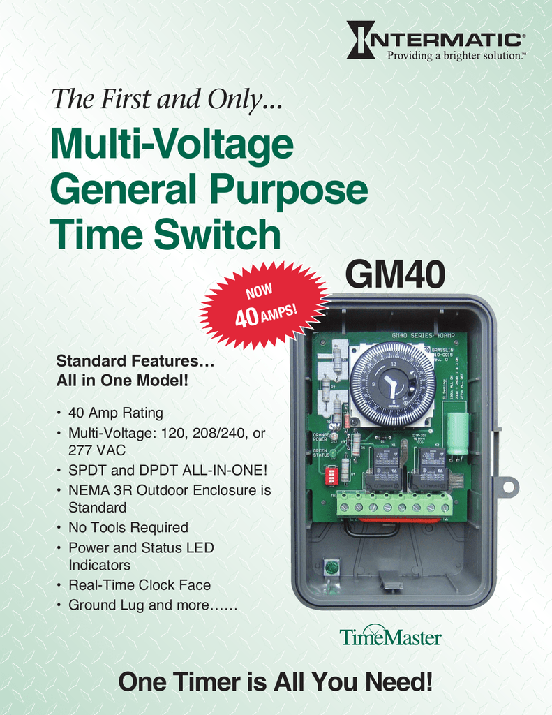 Multi Voltage General Purpose Time Switch Manualzz