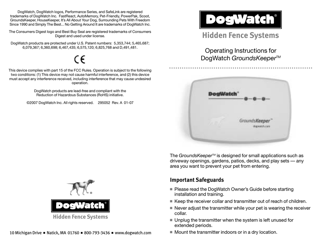 dogwatch hidden fence systems