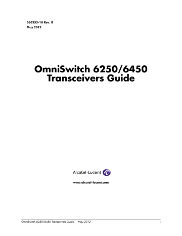 Alcatel-Lucent OmniSwitch 6450 manual | Manualzz