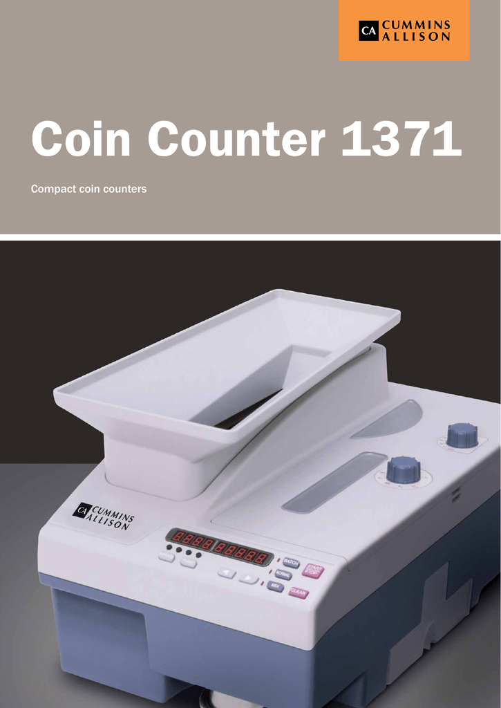 Coin Counter 1371 Brochure Manualzz