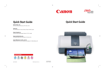 Canon i960 Series printer Quick Start Guide | Manualzz