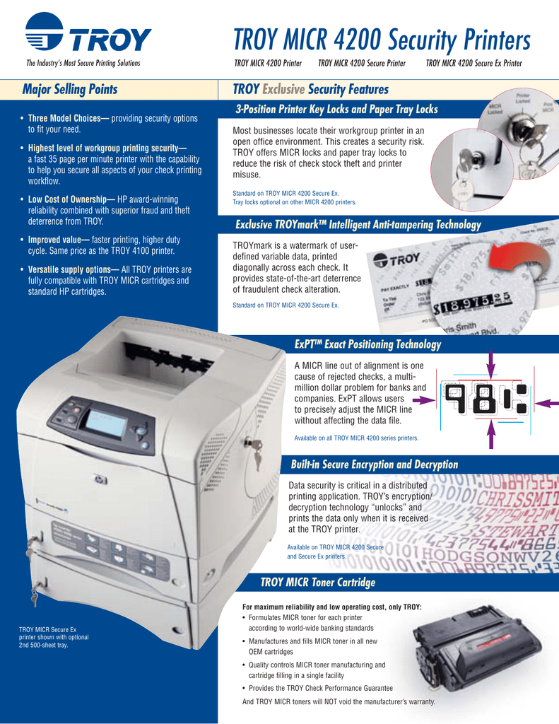troy security printer