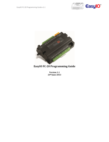 EasyIO FC-20 Programming Guide v1.1 | Manualzz