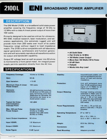 Eni Broadband Power Amplifier Manualzz