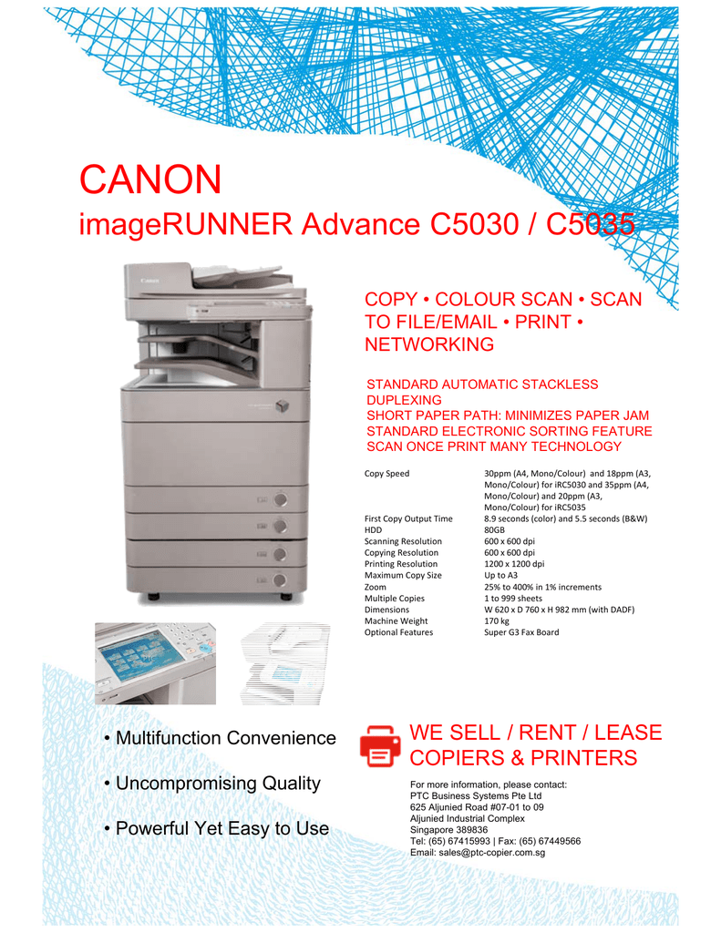canon ir adv c5235 envelope feed issue