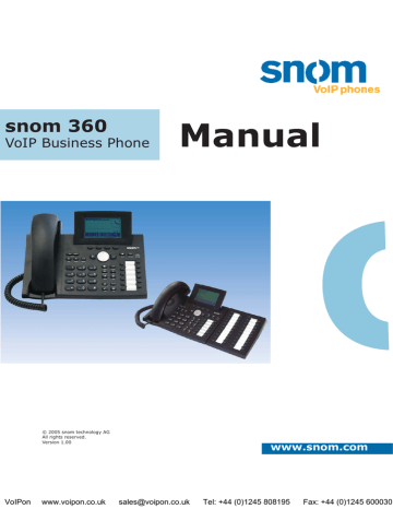 VoIPon Snom 360 Manual | Manualzz