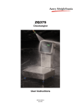 Avery Weigh-Tronix ZQ375 Checkweigher User Instructions