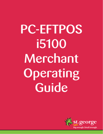 PC-EFTPOS i5100 Merchant Operating Guide | Manualzz