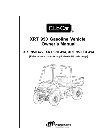 XRT 950 Gasoline Vehicle Owner`s Manual | Manualzz Club Car Xrt 800 Wiring Diagram Manualzz