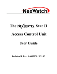 NexSentry Star II Access Control Unit User Guide