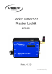 Timecode Generator Master Lockit ACN-ML User Manual