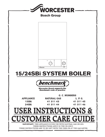 Worcester 15-24 SBi (01.11.2001-21.07.2016) Operating instructions | Manualzz