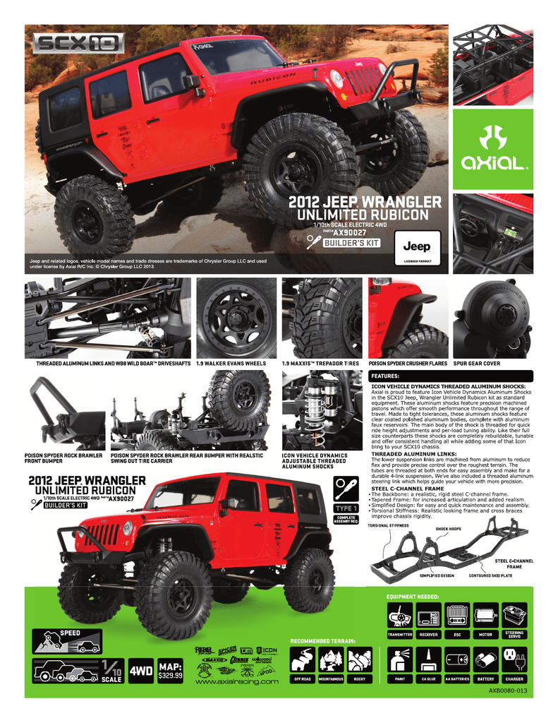 AX90027 SCX10™ Jeep® Wrangler 