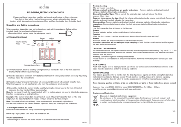 Feldburg Mizzi Cuckoo Clock Manualzz