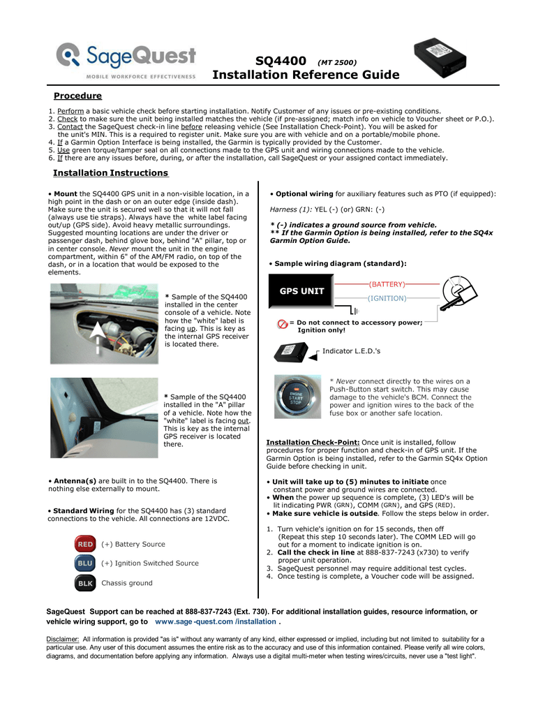 Sq4400 Installation Guide Mt2500 Manualzz