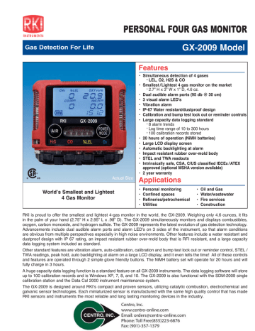 Personal Four Gas Monitor Manualzz