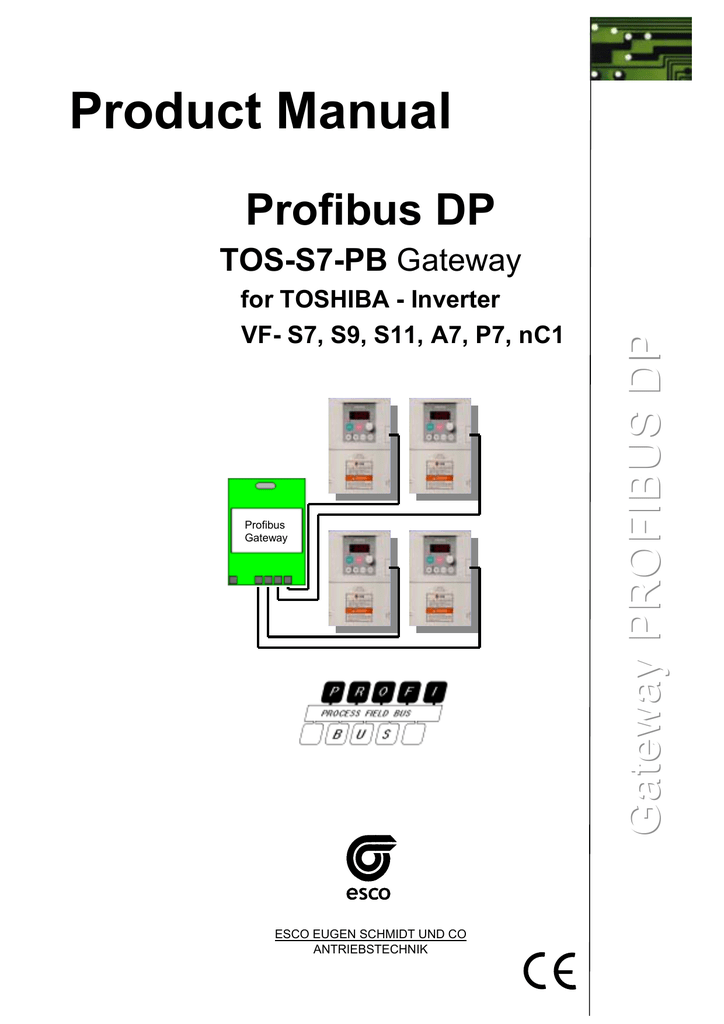 Product Manual Profibus DP TOS-S7-PB | Manualzz