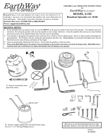 Earthway Ev N Spred 2150 User Manual Manualzz