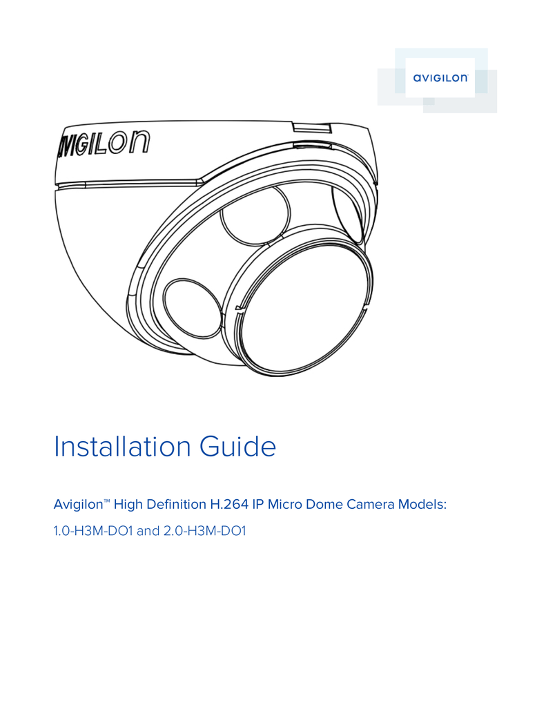 Avigilon 2.0-H3M-DO1 Installation Manual | Manualzz