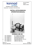 KANNAD 406 AS (BNC), KANNAD 406 AS (TNC) Installation Manual