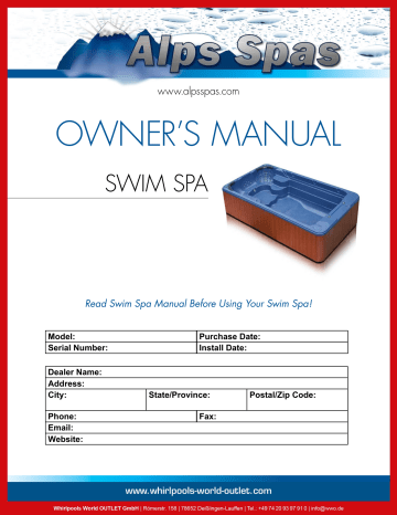 Alps Spas Swim Spa manual | Manualzz