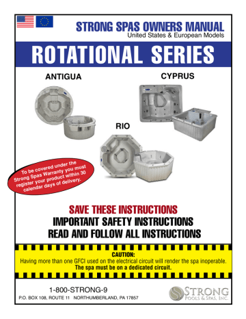 Strong Spas Rotational Series Owners Manual | Manualzz