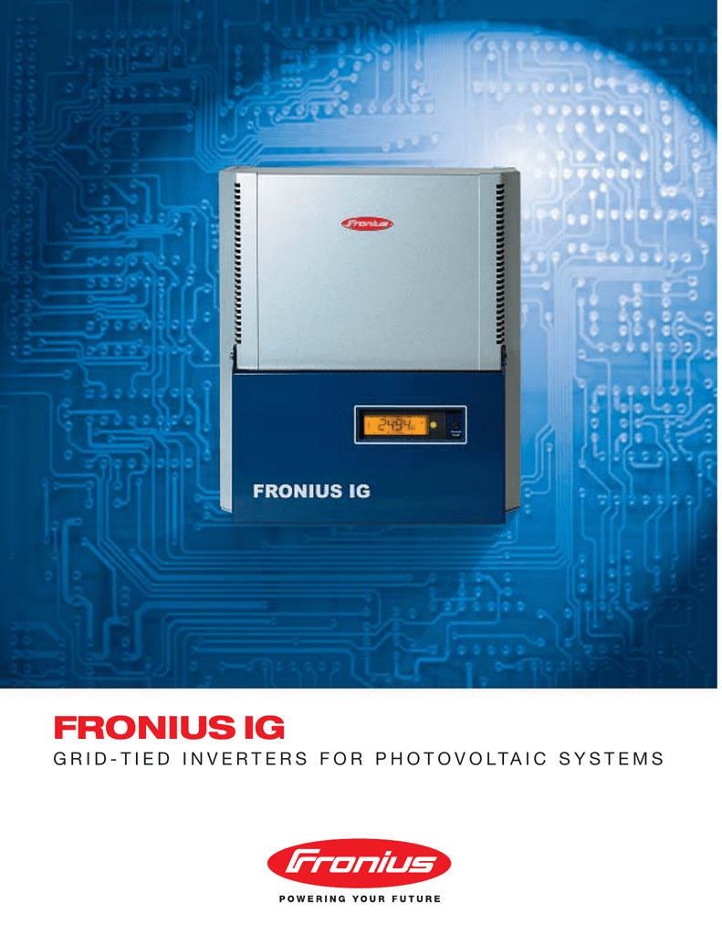 Fronius Ig 5100 Manual