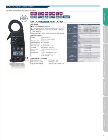 SK-7718 1000A % AC / DC Digital Clamp Meters | Manualzz