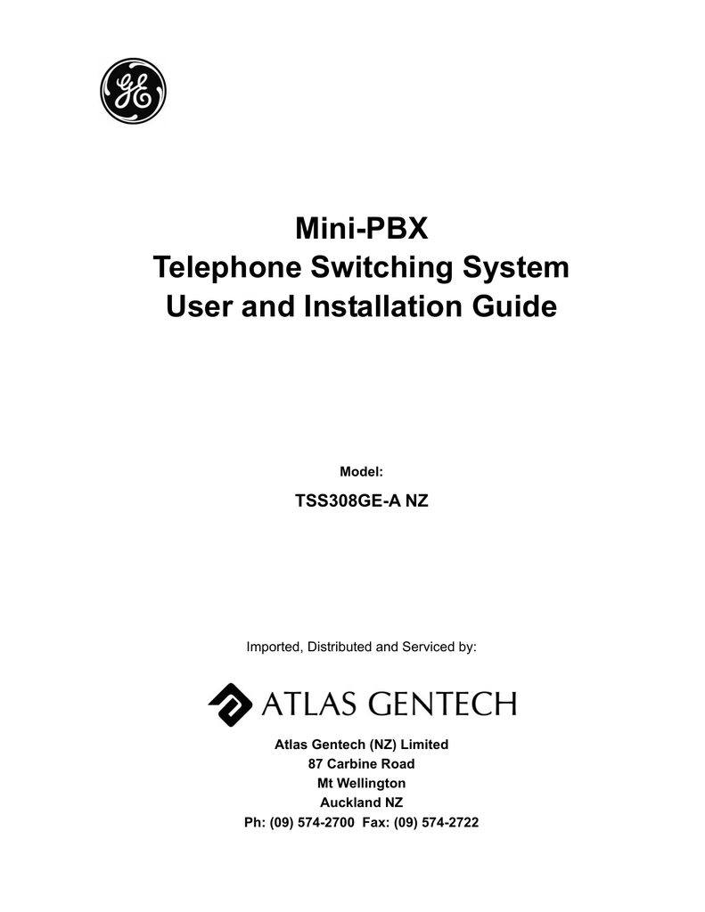 MiniPBX Telephone Switching System User and Installation Guide Manualzz