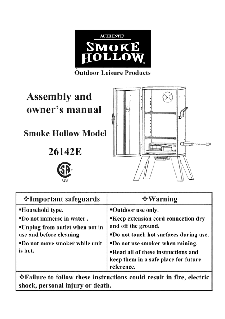 Outdoor Living Products 26142E Owner's manual | Manualzz