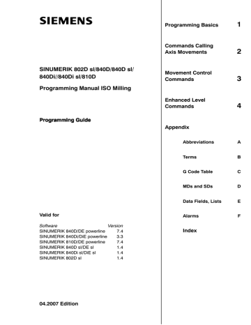 Programming Manual Iso Milling Sinumerik 802d Sl 840d 840d Manualzz