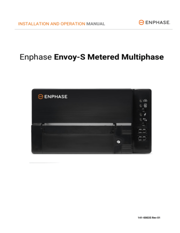 The Enphase Envoy-S. enphase ENV-S-WM230, Enphase Envoy-S Metered | Manualzz