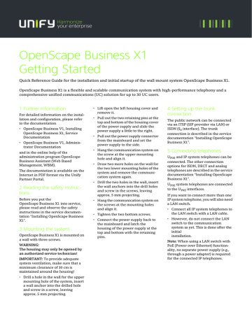 OpenScape Business X1 Getting Started | Manualzz