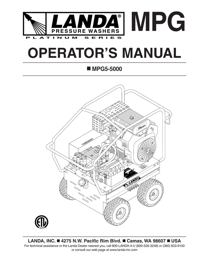 Landa Manual T65 Equipment Trade Service Co Manualzz
