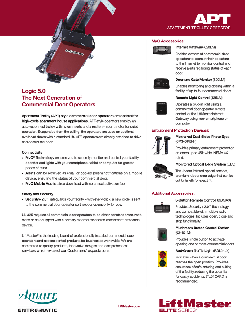 Logic 5 0 The Next Generation Of Commercial Door Operators Manualzz