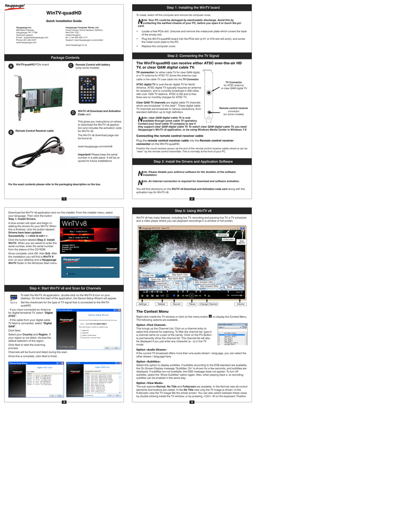 hauppauge wintv v8 serial kygen