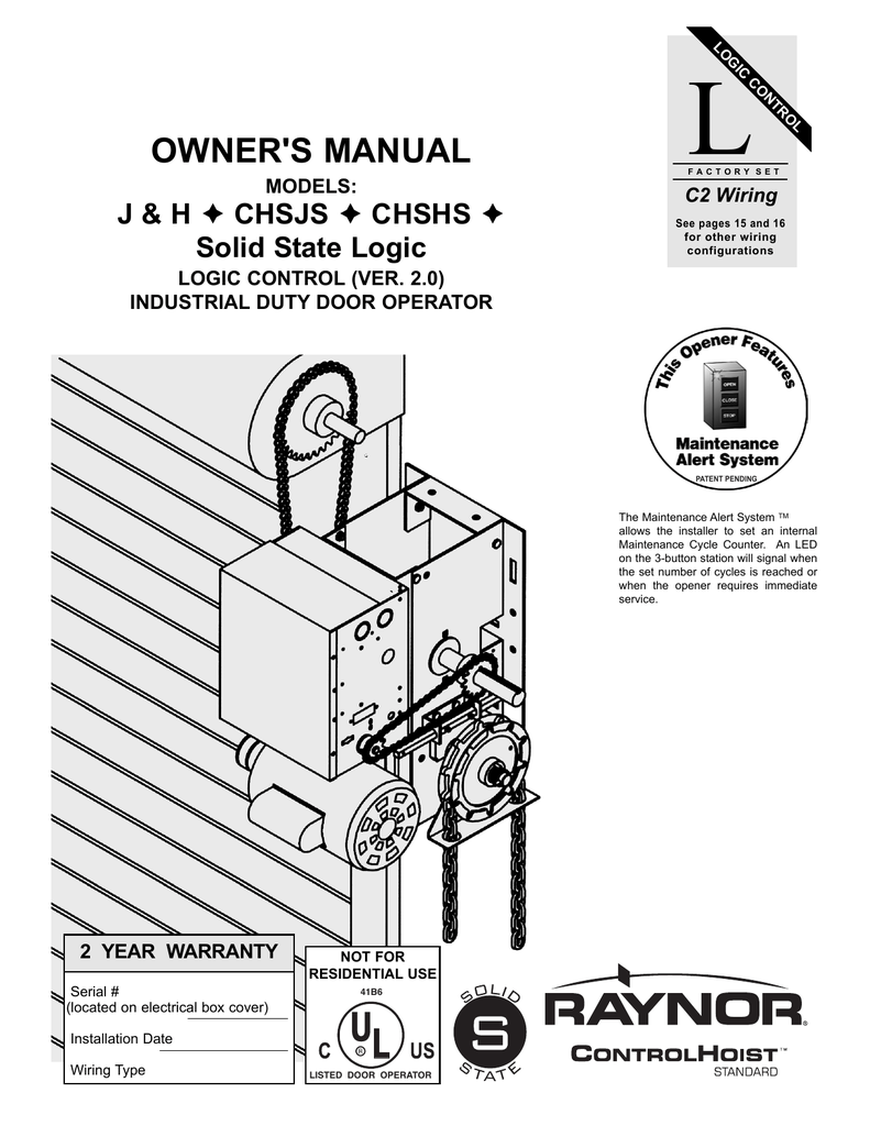Raynor Pilot Garage Door Opener Parts Dandk Organizer
