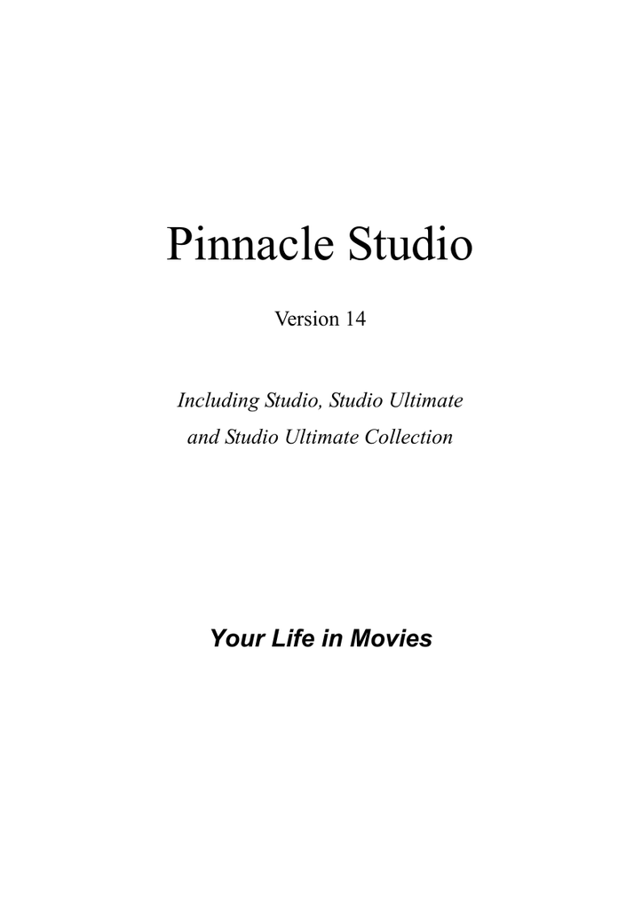 pinnacle studio 14 project
