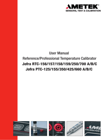 AMETEK Temperature Calibrator User Manual | Manualzz