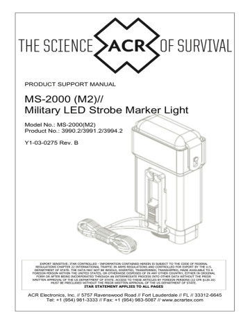 Ms 00 M2 Military Led Strobe Marker Light Manualzz